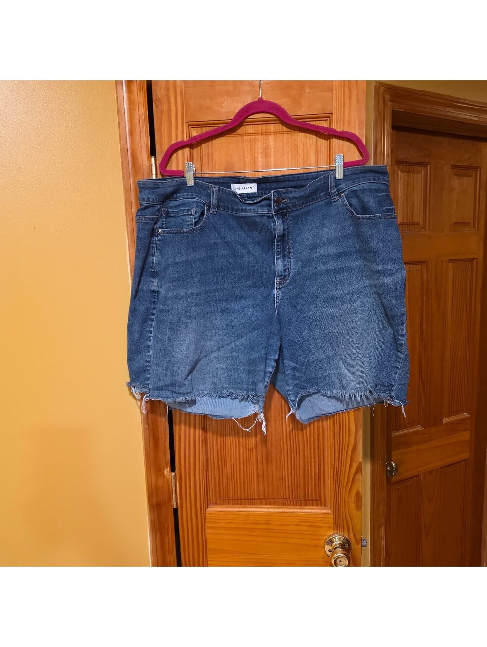 Lane Bryant blue denim cutoff shorts